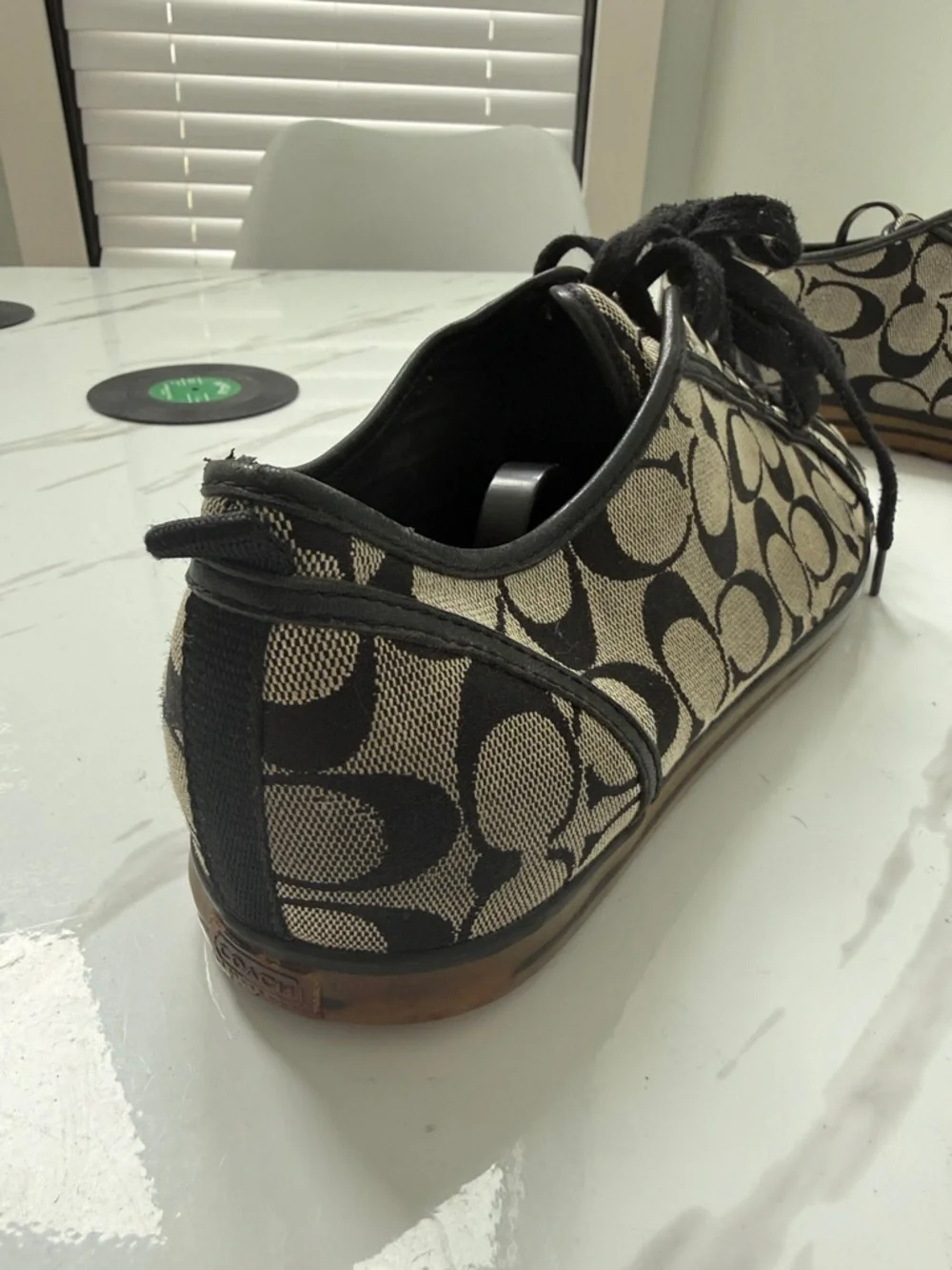 Coach Drake Low-Top Signature Canvas Sneakers in Tan and Black - Picture 13 of 14